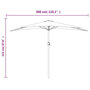 Voir la diapositive 6 : VIDAXL Parasol de balcon et mat en aluminium Terre cuite 300x155x223cm