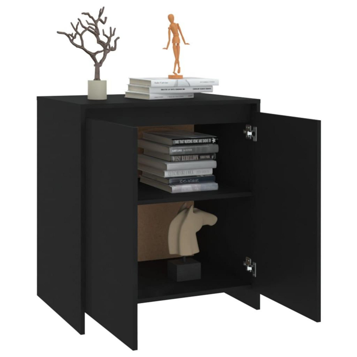 VIDAXL Buffet Noir 70x41x75 cm Bois d'ingenierie