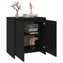 Voir la diapositive 5 : VIDAXL Buffet Noir 70x41x75 cm Bois d'ingenierie