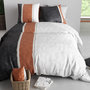 Voir la diapositive 3 : ATELIER DU COTON Parure Housse De Couette 100% Coton 57fils Equinoxe