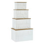Voir la diapositive 1 : ATMOSPHERA Lot de 4 Malles Design  Catalina  54cm Blanc