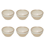 SECRET DE GOURMET Lot de 6 Coupelles en Faïence  Kate  30cl Blanc