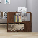 VIDAXL Bibliotheque/Separateur de piece Chene marron 80x24x63 cm