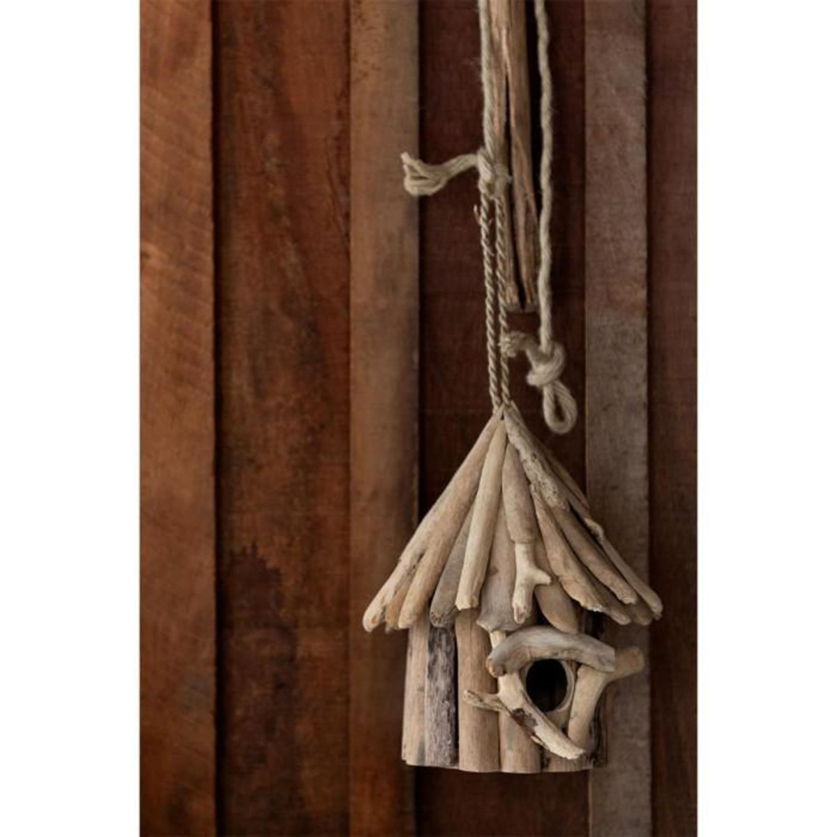 Paris Prix Nichoir pour Oiseaux  Bois Flotté  23cm Naturel