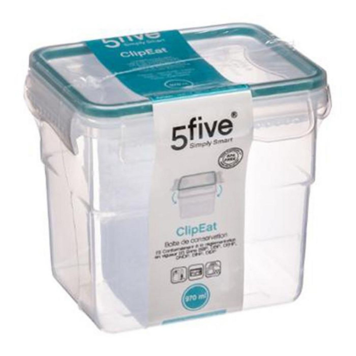 FIVE Boîte de Conservation  Clipeat  970ml Bleu