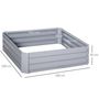 Voir la diapositive 3 : OUTSUNNY Lot de 2 carrés potager de jardin dim. 100L x 100l x 30H cm tôle d'acier ondulée gris