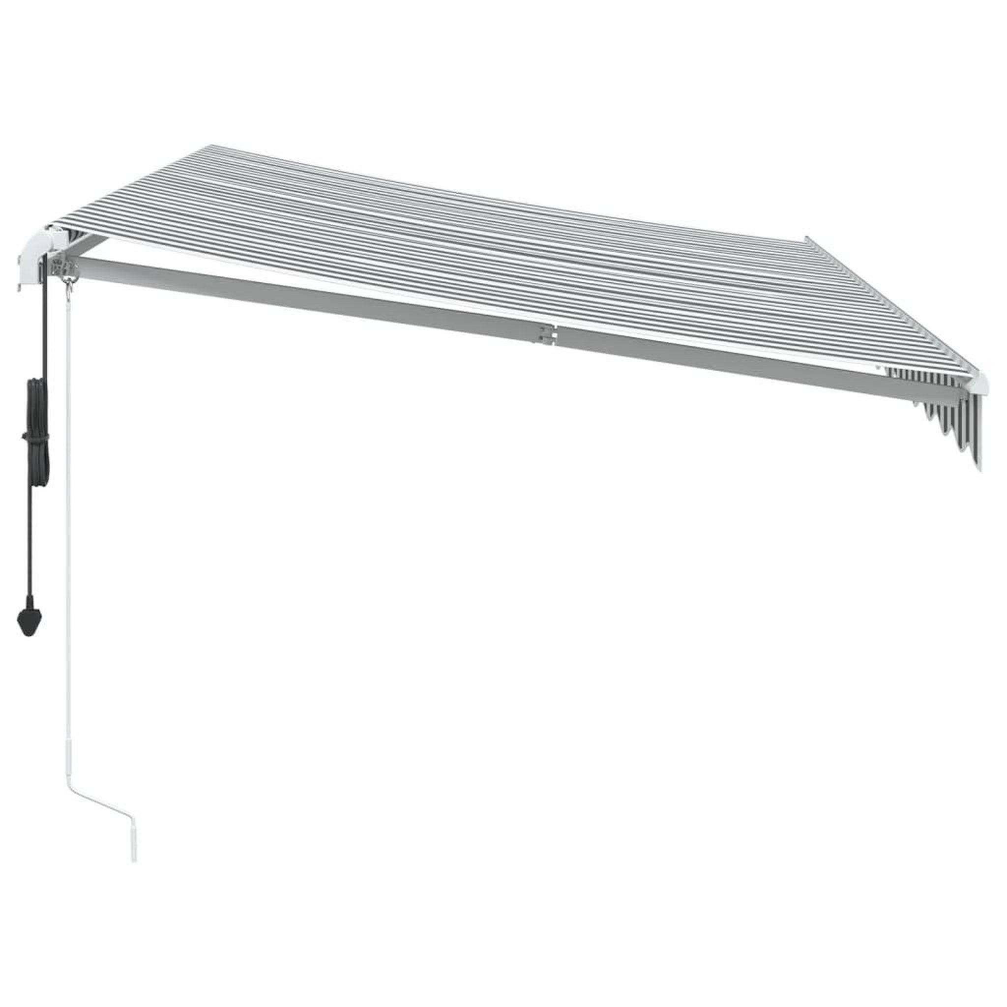 Voir la diapositive 4 : VIDAXL Auvent retractable automatique anthracite et blanc 350x250 cm