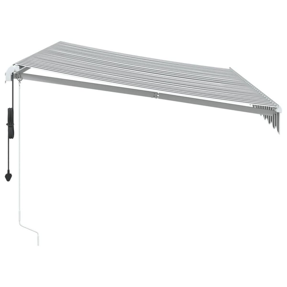 VIDAXL Auvent retractable automatique anthracite et blanc 350x250 cm