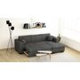 Voir la diapositive 9 : Canapé d'angle droit convertible 4 places avec coffre  de rangement revêtement tissu CARIBEA 
