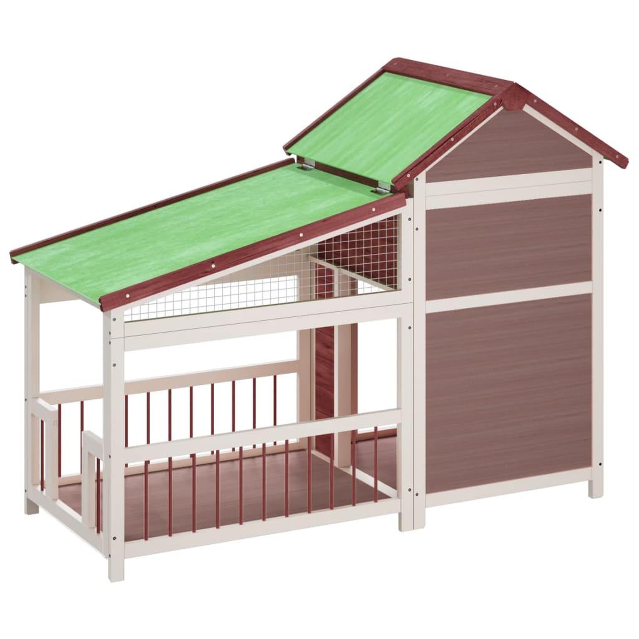 Voir la diapositive 5 : VIDAXL Chenil moka 143x60,5x109 cm bois de pin solide