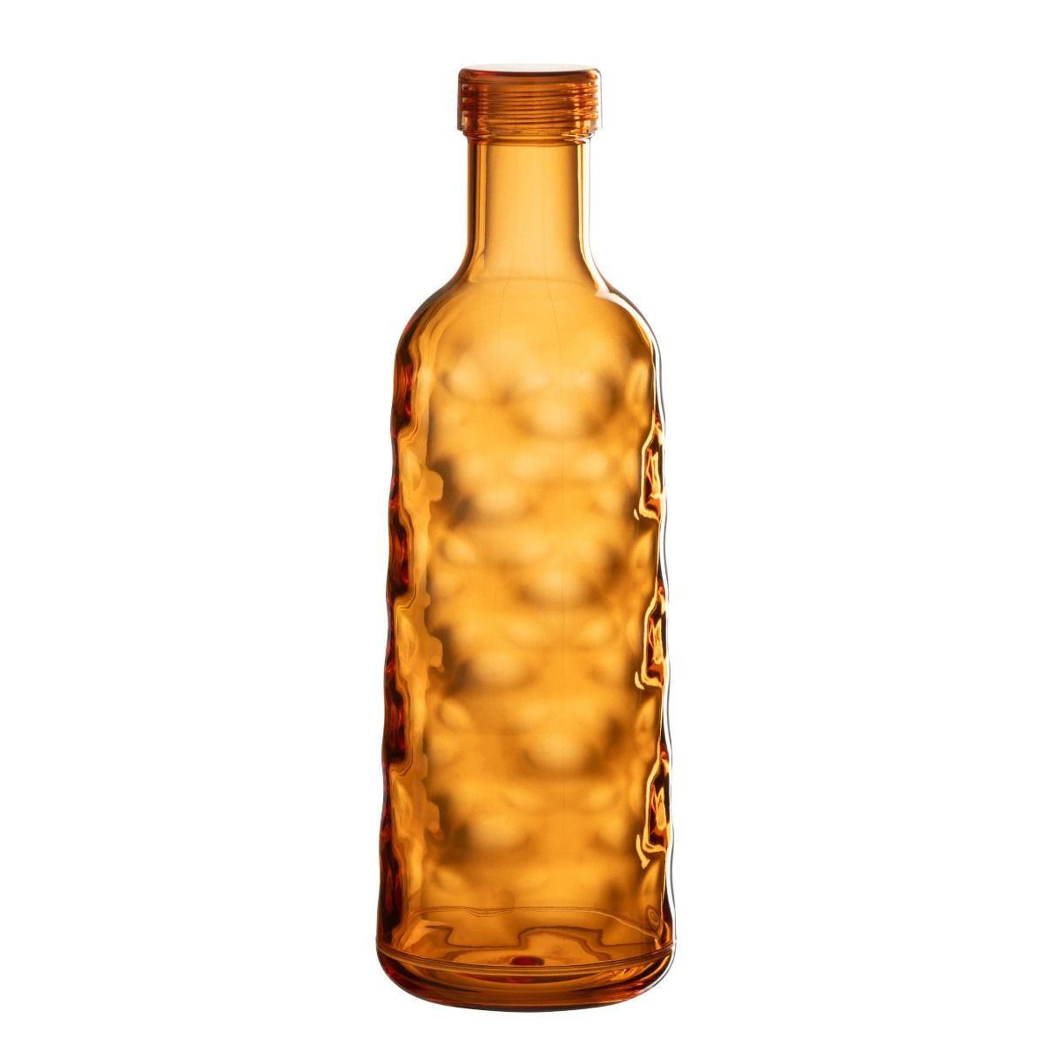J-LINE Bouteille en plastique  martelé  1,15l orange