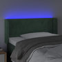 Voir la diapositive 4 : VIDAXL Tete de lit a LED Vert fonce 83x16x78/88 cm Velours