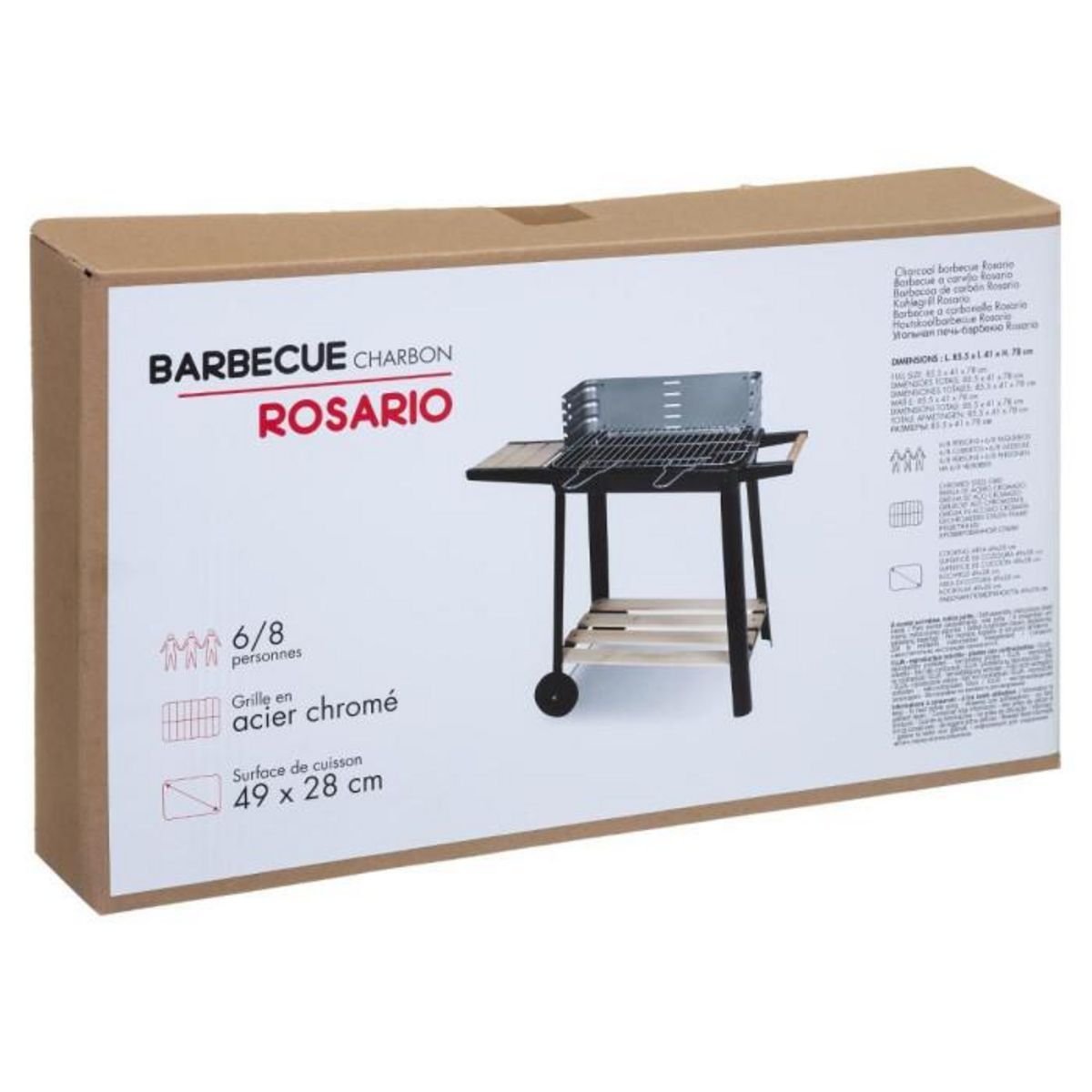 Paris Prix Barbecue à Charbon  Rosario  85cm Noir