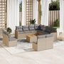 Voir la diapositive 1 : VIDAXL Salon de jardin et coussins 12 pcs melange beige resine tressee