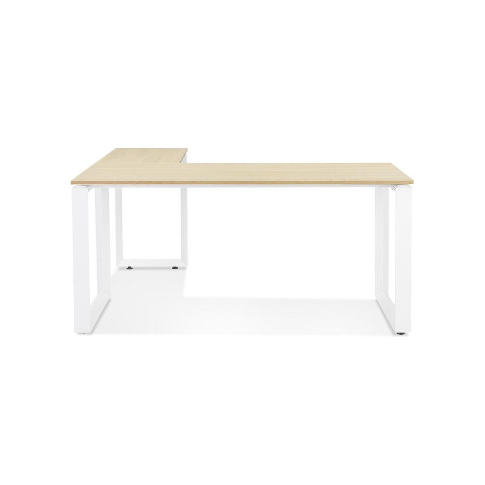 Voir la diapositive 2 : Paris Prix Bureau d'angle design  abigano  170cm naturel & blanc