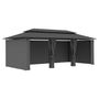 Voir la diapositive 3 : VIDAXL Belvedere avec rideaux 600x298x270 cm Anthracite