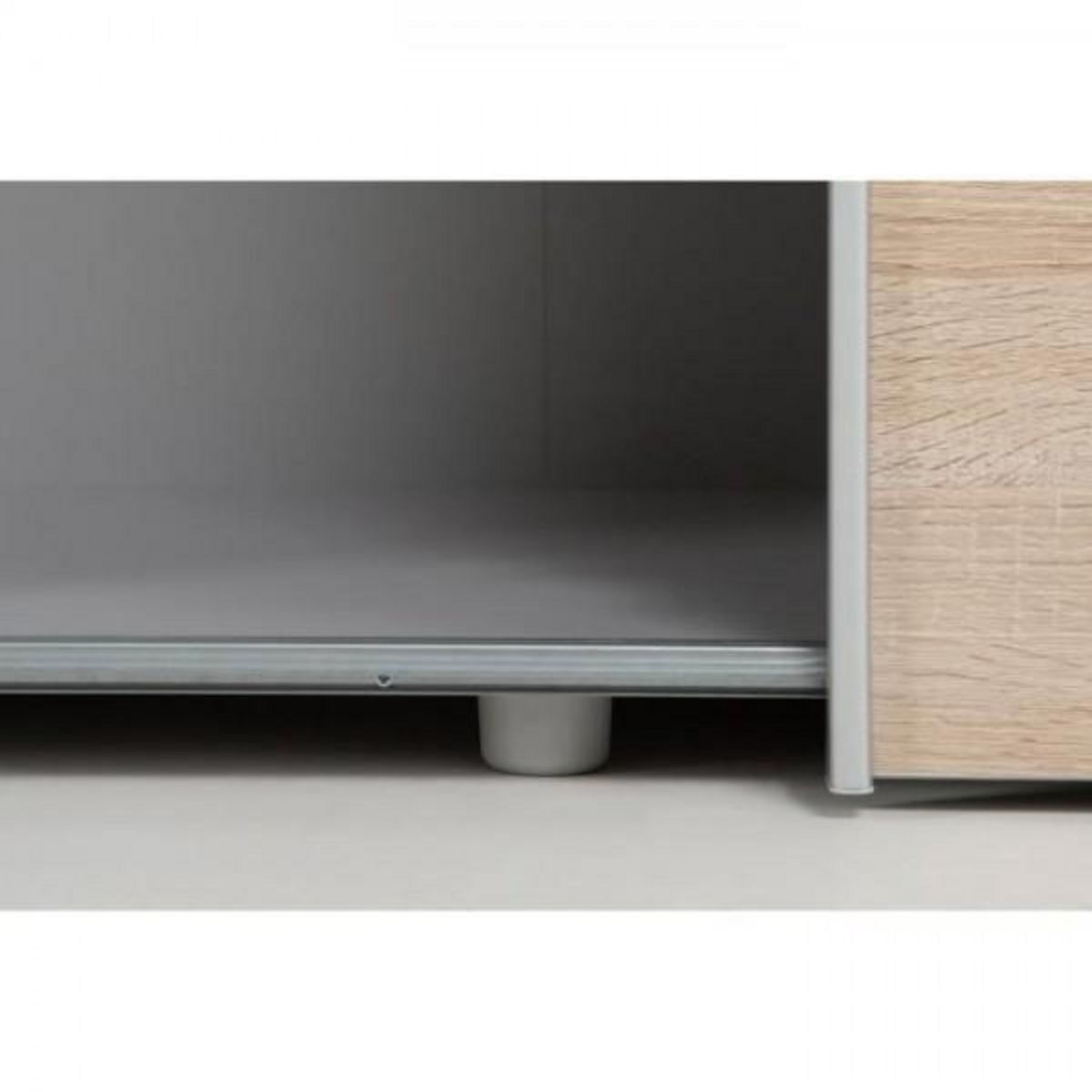 MARKET24 Armoire 2 portes coulissantes avec miroir - Chene sonoma - L 170,3 x P 61,2 x H 190,5 cm - ULOS