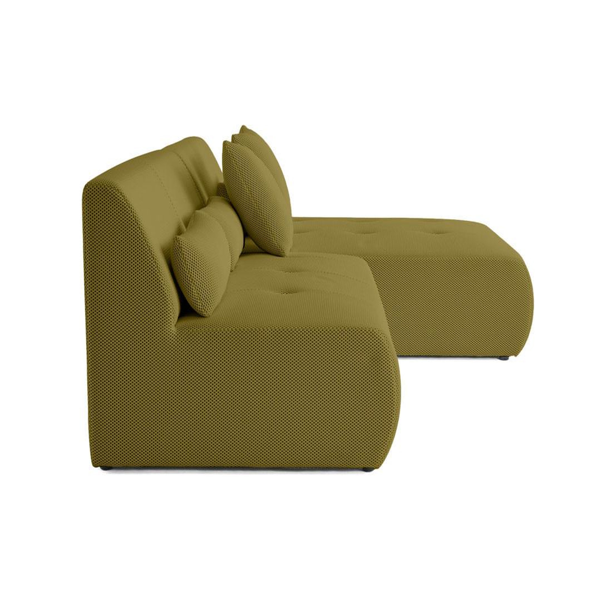 Voir la diapositive 4 : LISA DESIGN Onyx - canapé modulable d'angle réversible 4 places - en tissu mailles 3d