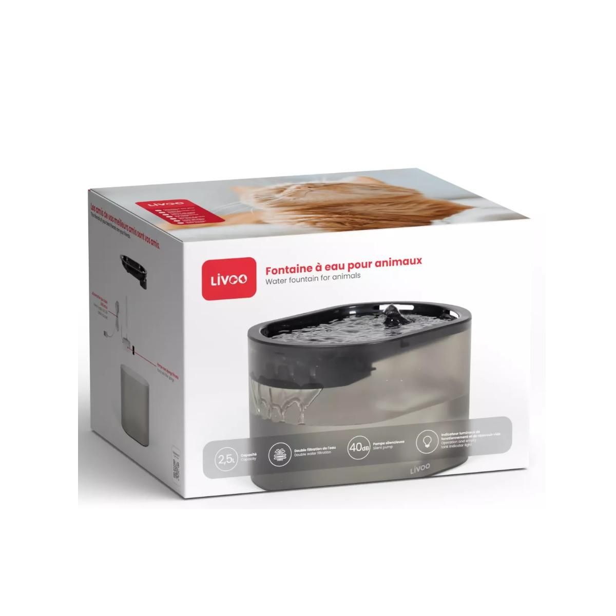 LIVOO Fontaine à eau pour animaux - PET108