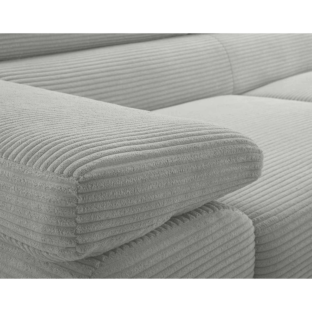 BEST MOBILIER Pablo - canapé 3 places - convertible avec têtières réglables - en velours côtelé