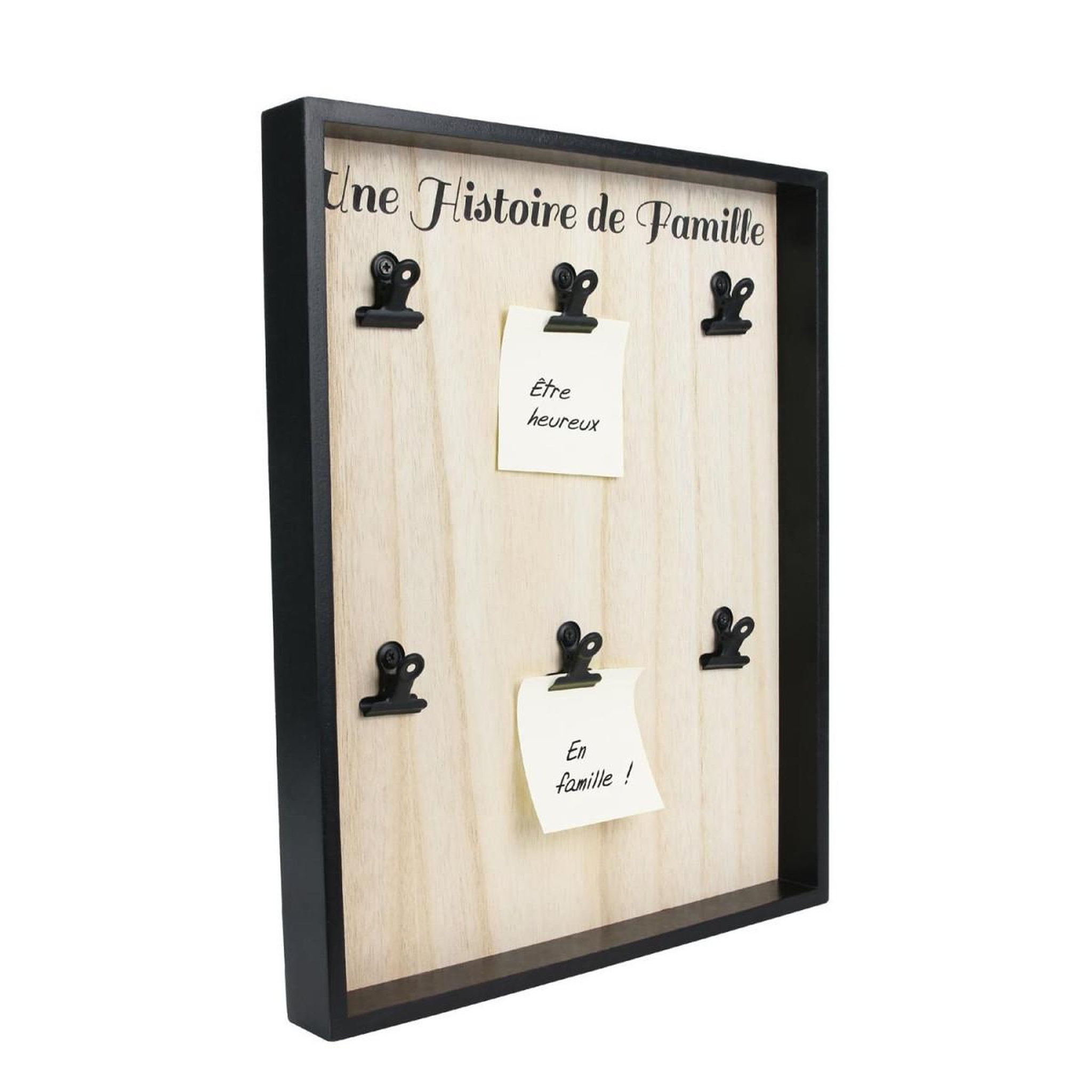 Voir la diapositive 2 : The Home Deco Factory Porte Photo 6 Pinces  Clipboard  38cm Noir