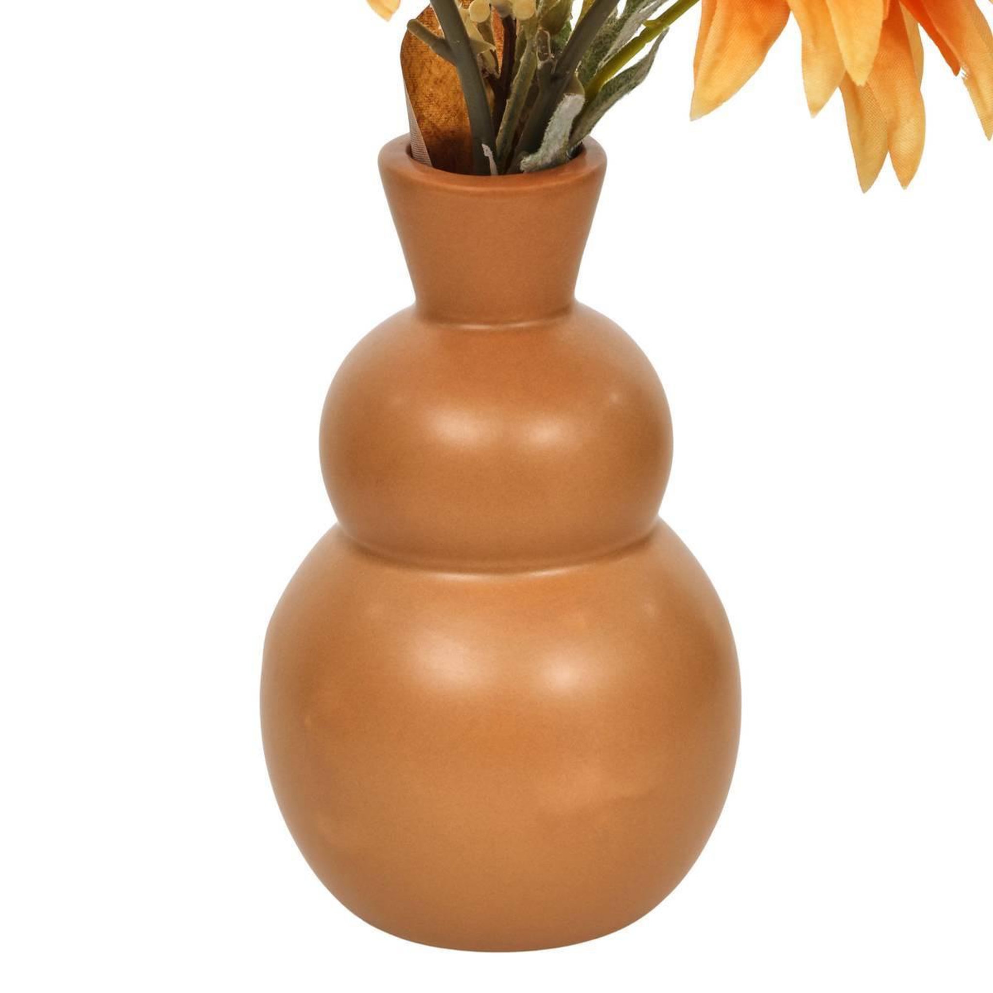 Voir la diapositive 3 : ATMOSPHERA Composition florale artificielle  penny  32cm orange