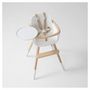 Voir la diapositive 3 : MICUNA Chaise Haute Ovo Original One Luxe Blanc/Naturel Harnais Simili Cuir Beige