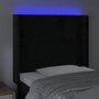 Voir la diapositive 4 : VIDAXL Tete de lit a LED Noir 83x16x118/128 cm Velours