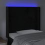 Voir la diapositive 4 : VIDAXL Tete de lit a LED Noir 83x16x118/128 cm Velours