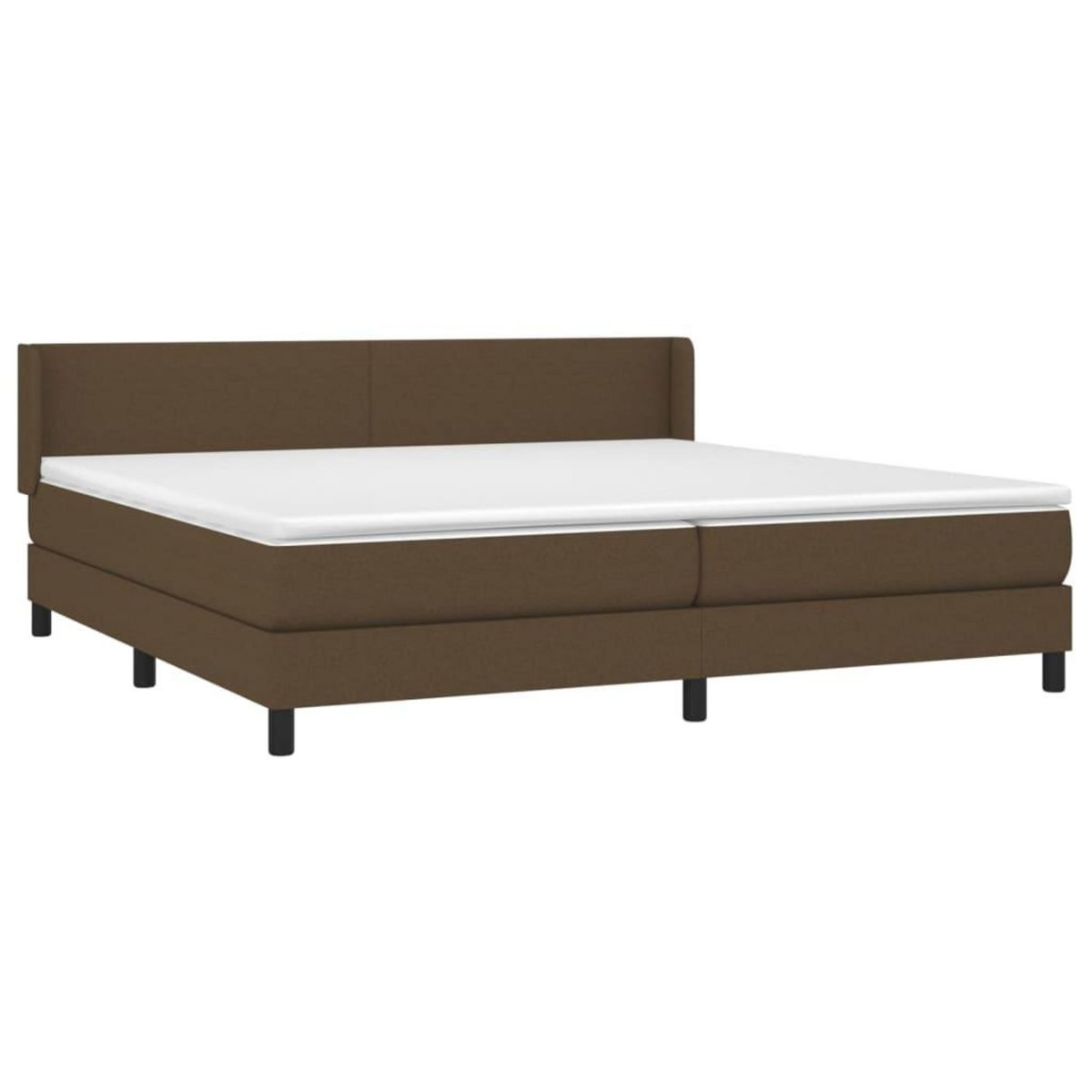 VIDAXL Sommier a lattes de lit avec matelas Marron fonce 200x200 cm