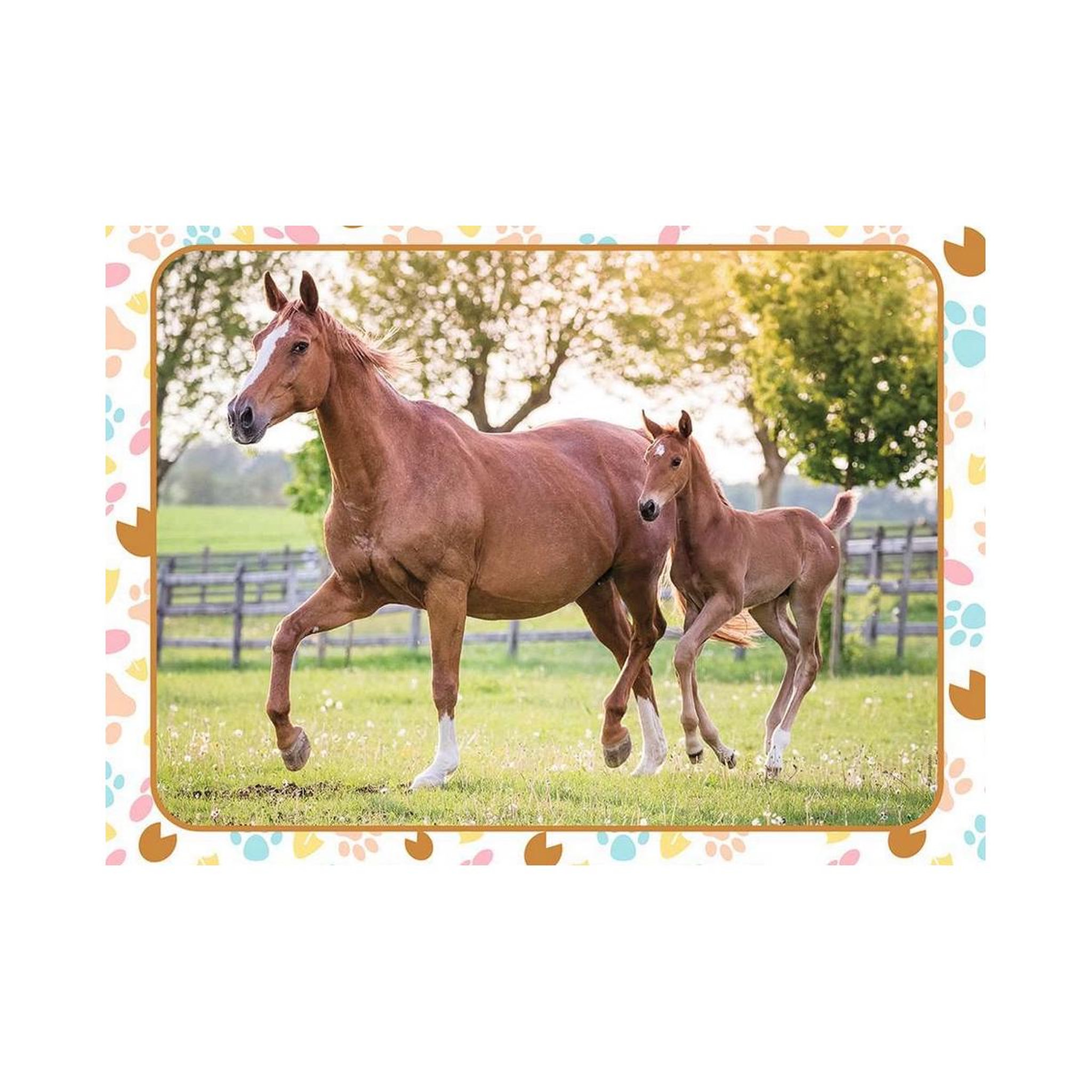 Voir la diapositive 2 : Nathan puzzle 60 p Maman et bebe cheval