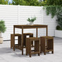 Voir la diapositive 1 : VIDAXL Ensemble de bar de jardin 5 pcs marron miel bois de pin massif