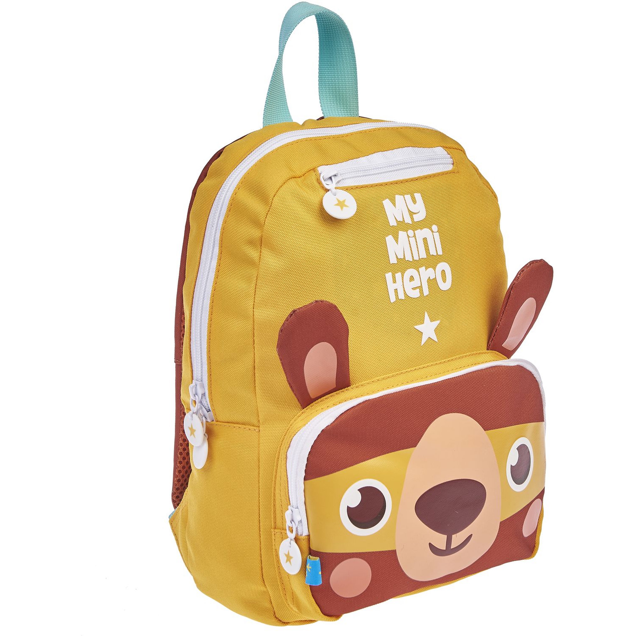 Voir la diapositive 2 : AUCHAN Sac maternelle cape jaune ours