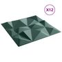 Voir la diapositive 4 : VIDAXL Panneaux muraux 12 pcs vert 50x50 cm XPS 3 m² losange