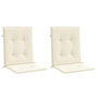 Voir la diapositive 3 : VIDAXL Coussins de chaise de jardin a dossier bas lot de 2 creme