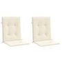 Voir la diapositive 3 : VIDAXL Coussins de chaise de jardin a dossier bas lot de 2 creme