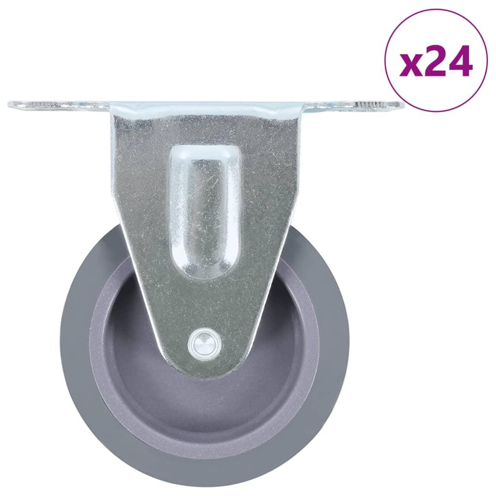 VIDAXL 24 pcs Roulettes fixes 75 mm