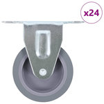 VIDAXL 24 pcs Roulettes fixes 75 mm