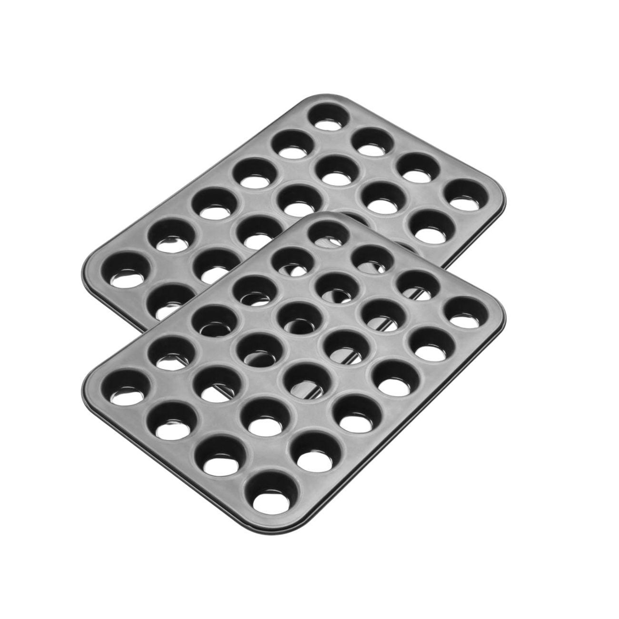 ZENKER Lot de 2 moules à gâteaux 38,5/26,5 cm en acier black metallic black mettallic zenker  black mettallic