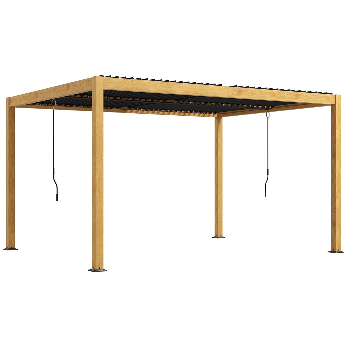 OUTSUNNY Pergola 3 x 4 m bioclimatique style contemporain alu