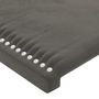Voir la diapositive 5 : VIDAXL Tete de lit a LED Gris fonce 80x5x118/128 cm Velours
