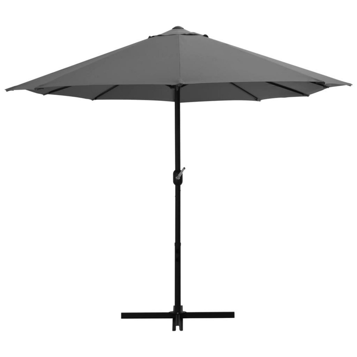 VIDAXL Parasol d'exterieur poteau en aluminium 460x270 cm anthracite