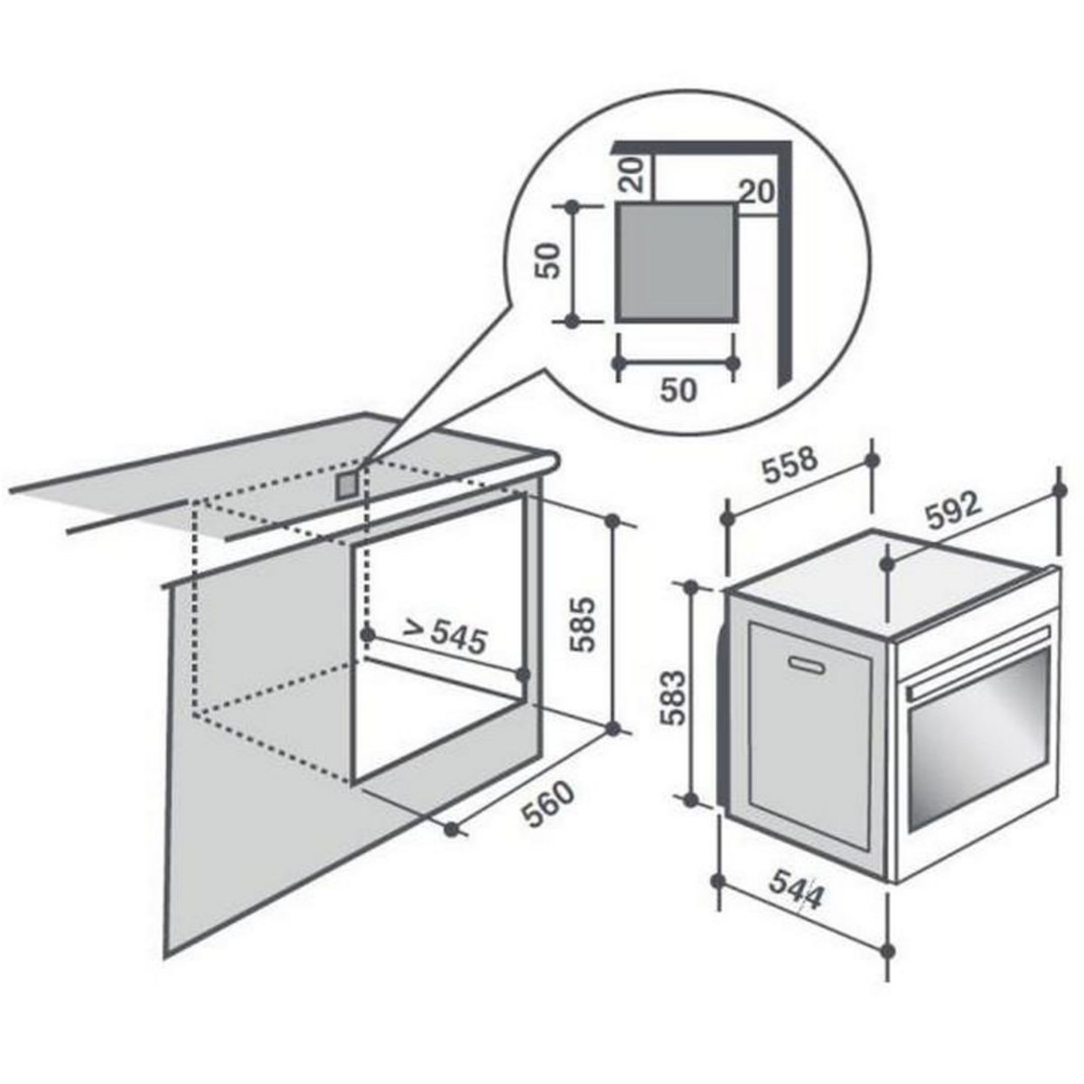 Sauter Four intégrable multifonction 73l 60cm a+ pyrolyse blanc - sop6214lw