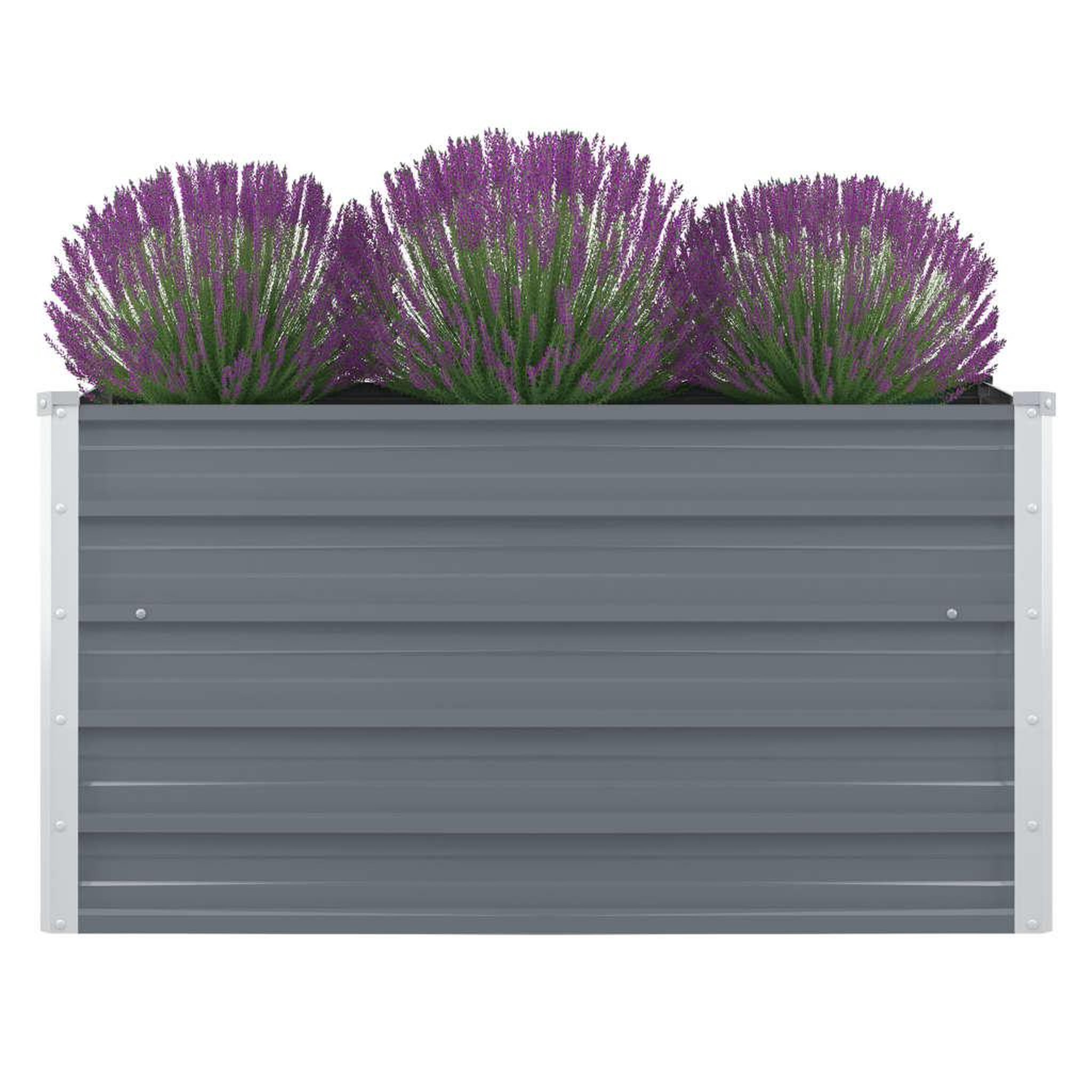 Voir la diapositive 1 : VIDAXL Jardiniere 100 x 100 x 45 cm Acier galvanise Gris