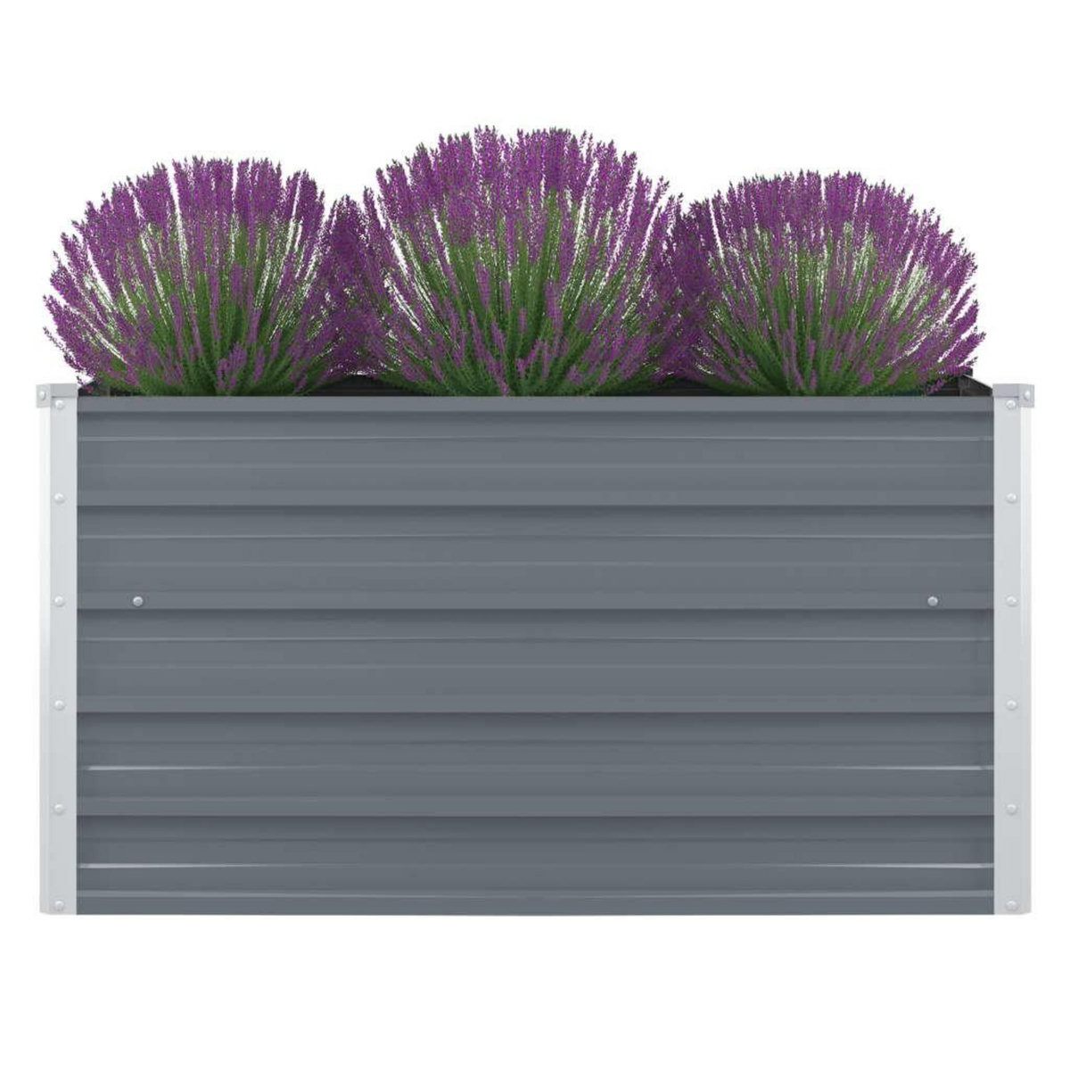 VIDAXL Jardiniere 100 x 100 x 45 cm Acier galvanise Gris