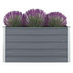 VIDAXL Jardiniere 100 x 100 x 45 cm Acier galvanise Gris