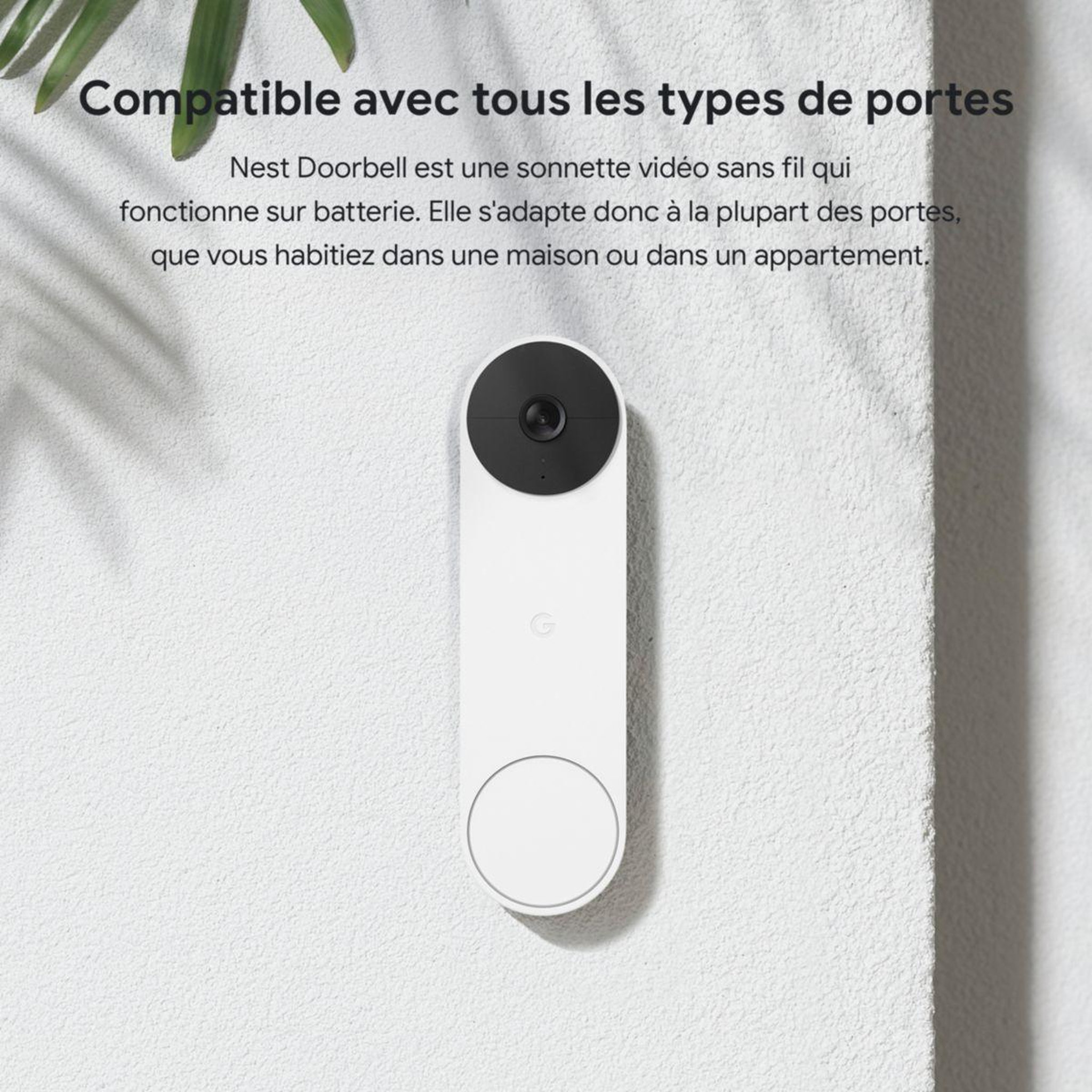 Voir la diapositive 5 : GOOGLE Sonnette connectée Nest Doorbell 2021