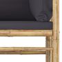 Voir la diapositive 3 : VIDAXL Salon de jardin 2 pcs avec coussins gris fonce Bambou
