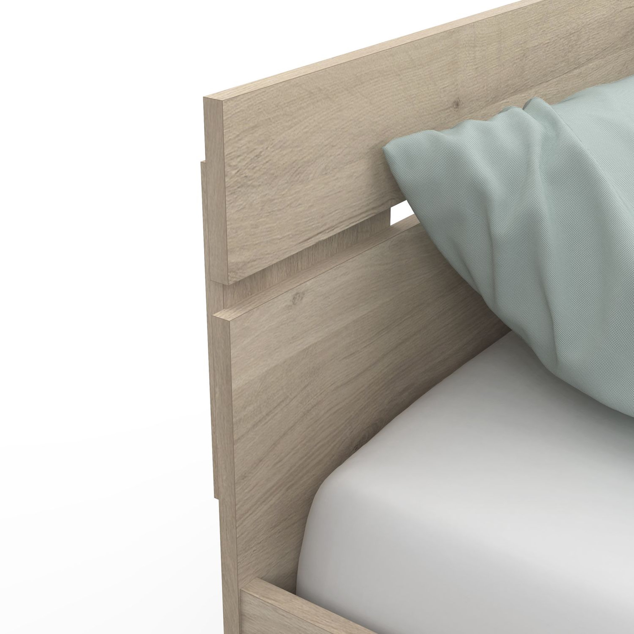 Voir la diapositive 4 : Lit  90x200cm 2 tiroirs 1 niche de rangement GANDY