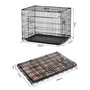 Voir la diapositive 3 : PAWHUT Cage caisse de transport pliante pour chien en métal noir 106 x 71 x 76 cm matelas fourni